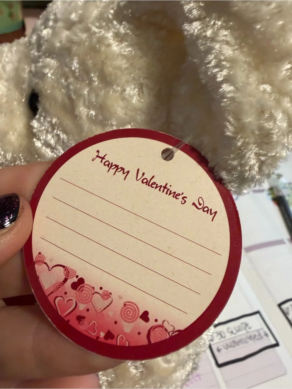 Cream Teddy Bear Plush with Red 'Love' Heart - Soft Gift